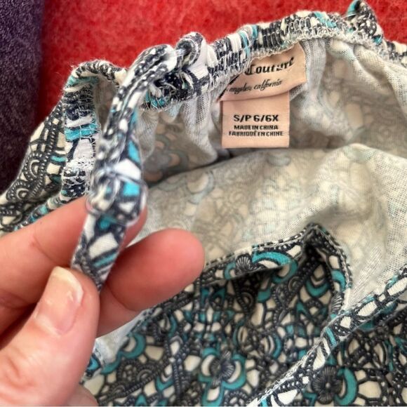 Juicy Couture Blue White Geometric Pattern Strappy Cotton Sundress - Picture 8 of 8